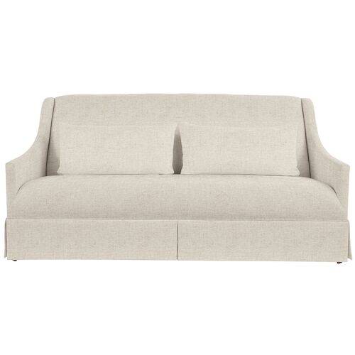 Dawes 80" Skirted Sofa, Crypton Linen